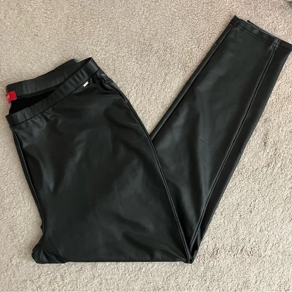 GUESS Mattie PU Faux-Leather Leggings in Jet Black XL - Picture 6 of 10